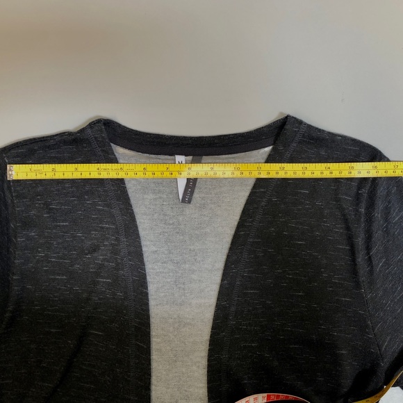 Ladies Maxi, Lightweight, Stretch Jersey Duster Robe, Open Front, Med, Dark Gray - Picture 7 of 11